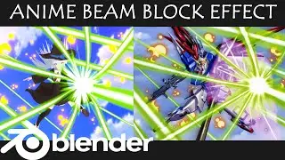 How to create Anime Beam Block effect in Blender