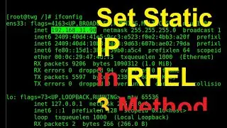 How to set static IP in linux RHEL 7,8 
