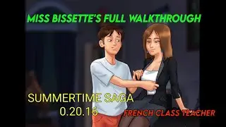 Miss Bissette's Full Walkthrough | Summertime Saga 0.20.16 | New Artwork of French Class Teacher