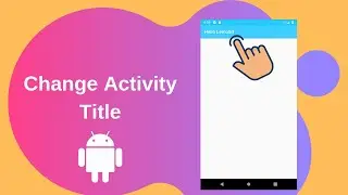 How to change activity title in Android