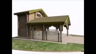 Проект навес, гараж для авто + хозблок
