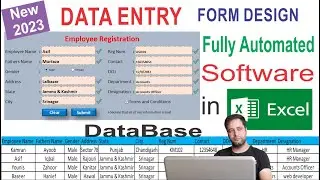 Automatic Data Entry Form In Excel | New Automated Data Entry Software in Excel | Data Entry