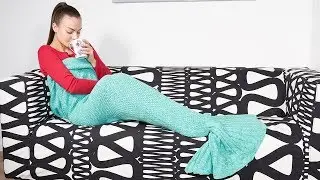 Mermaid Tail Blanket - Snuggle Knitted Crochet Blanket