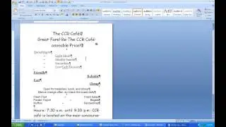 MS Word - Moving and Copying Text