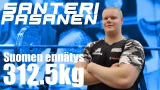 Suomen ennätys jalkakyykky 312.5kg junioreihin | Santeri 