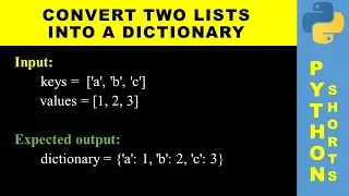 Convert two lists into a dictionary | Python shorts