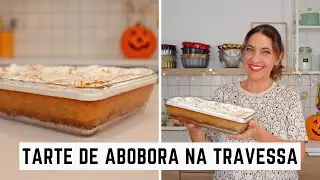 Tarte de abóbora e noz na travessa
