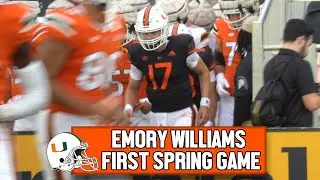 Freshman QB Emory Williams Full Highlights in First Miami Spring Game | 121 Yards, 1 TD