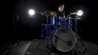 Pearl Export EXX Drum Kit, High Voltage Blue with Sabian SBR Cymbals