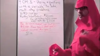Using Equations with a Variable to Solve Multi-Step Problems Example 2