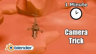 Camera animation following Helicopter | Blender 1 Minute