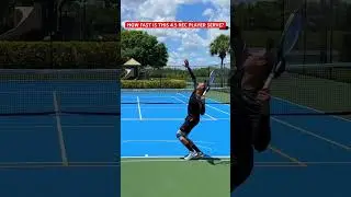How fast is this 4.5 rec player tennis serve?