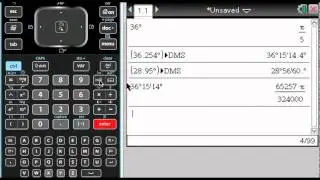 MA Degrees, Minutes, Seconds (DMS) on TI-Nspire