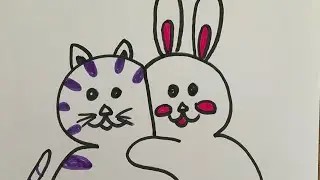 Kedi ve Tavşan Çizimi
