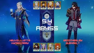 5.4 ABYSS | C0 Neuvillette Hypercarry & C0 Wriothesley BurnMelt