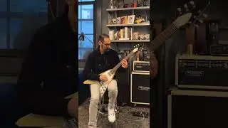 Iron Maiden riffs Cesar Gueikian Gibson CEO w/ Lenny Kravitz Flying V Guitar 