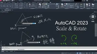 AutoCAD  Video 10 - Tips of AutoCAD Scale & Rotate Command
