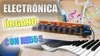 Proyecto NE555: Órgano con 7 Notas musicales | NE555| ICStation.com