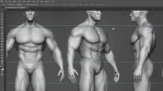 3DS Max Man character Body cylinder