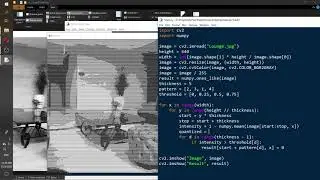 Python OpenCV Line Dithering with Error Diffusing
