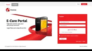 How to create an ecare account on mobilink