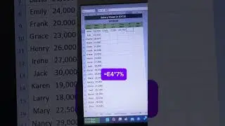 Excel salary sheet #excel #excelshortcuts #exceltips