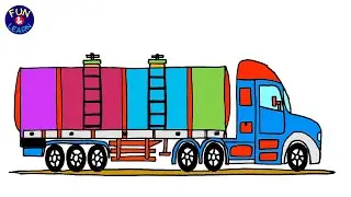 Tanker Truck Drawing | Oil/Water tanker drawing #easysketchcolour #easysketchcolour