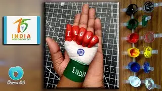 Indian flag painting on fingers | 🇮🇳 art | independence day fingers art | Happy independence Day