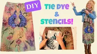 How To Decorate a Skirt (or any clothing) With Tie Dye and Layered Stencils