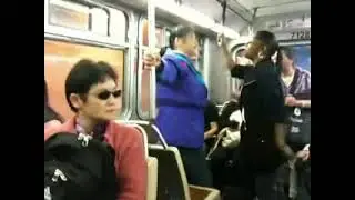San Francisco Women Fight at train