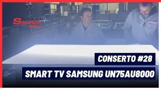 REPARO COMPLETO: SAMSUNG LED 75POLEGADAS METADE IMAGEM ESCURA - CONSERTO #28