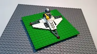 Патрульный звездолет из Лего (Lego) / Сборка конструктора JieStar Space 26012 Landing Patrol Vehicle