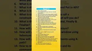 2024 - TCS Interview Questions for QA Automation Engineers