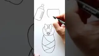 Рисуем бутылочку младенца и памперс / Нарисуй Ка / Shorts