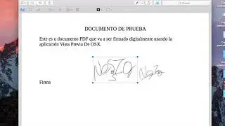 Como firmar un documento en OSX \ How to sign a document with osx