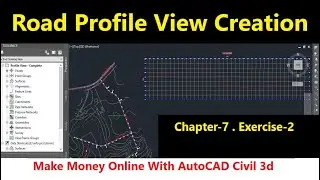How To Create Profile View In AutoCAD Civil 3d | Create Road Profile View In Civil 3d