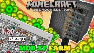 BEST 1.20 MOB XP FARM TUTORIAL FOR MINECRAFT BEDROCK EDITION (MCPE/XBOX/POCKET EDITION) [NO SPAWNER]