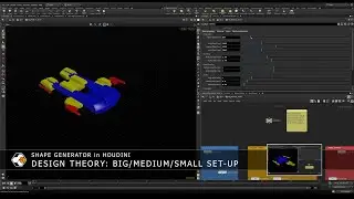 Spaceship Generator using Big/Medium/Small Design Theory with the Houdini Shape Generator