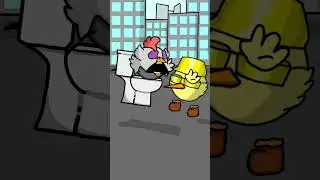 Skibidi toilet chicken gun part-5(fan animation)#skibiditoilet #shorts
