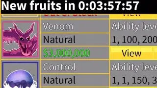 VENOM IN STOCK | Blox Fruits | Roblox