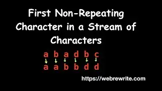 First Non Repeating Character in a Stream