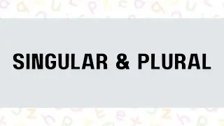 Singular & Plural | Literacy Skill | English Medium | For 5+ Years