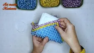 Треугольная салфетница из бусин - мастер-класс - часть 2