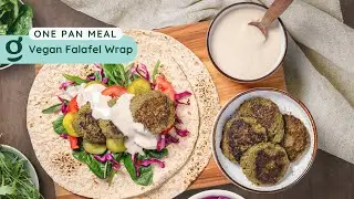 A SuperFast & One Pan Meal Recipe: Vegan Falafel Wrap🌯🍀