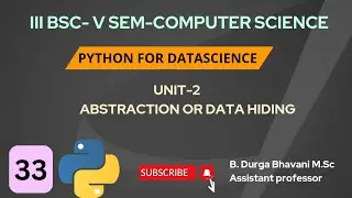 Abstraction or Data Hiding in Python