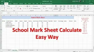 marksheet in excel 2016 ||marksheet in excel