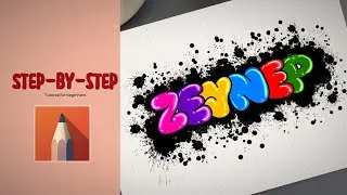 How to write Bubble Letters in Autodesk Sketchbook | Step-by-step Tutorial | for beginners 