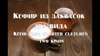 Кефир из заквасок, сравнение двух видов закваски и приготовление кефира Kefir from starter cultures
