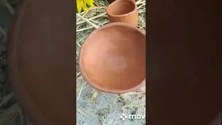 Чайник и четыре пиалы, для заваривания чая. Молочный обжиг. #глина #гончар #керамика #чайник #обжиг