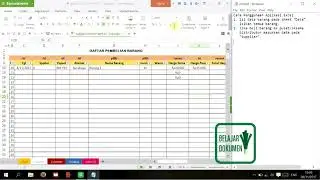 Belajar Excel - Tutorial Membuat Aplikasi Stock Gudang Sendiri (Excel & WPS office)